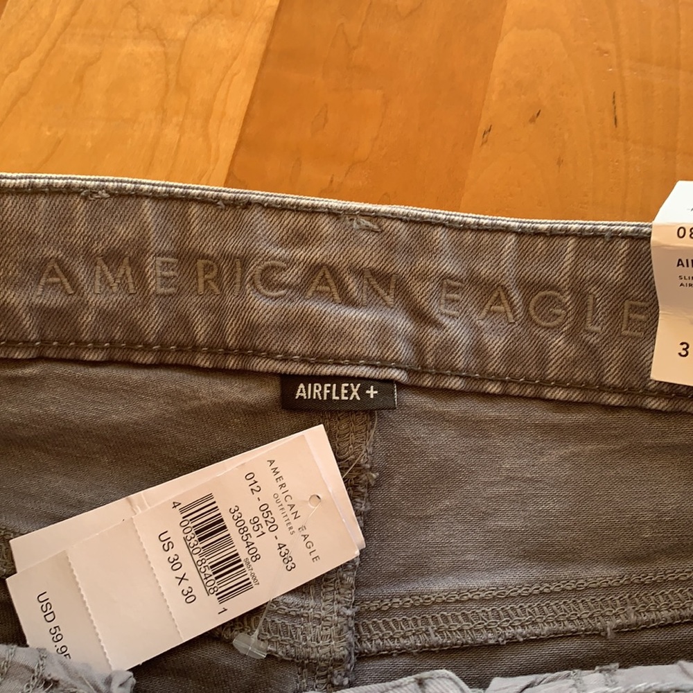 Men’s American Eagle Airflex+ jeans.  30 x 30 slim.  Gray. - Picture 3 of 5